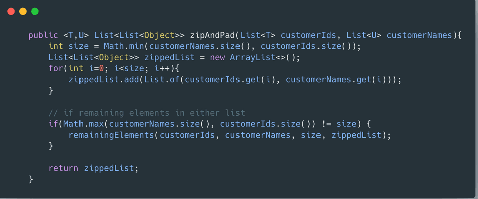 Techniques for Zipping and Padding Lists in Java